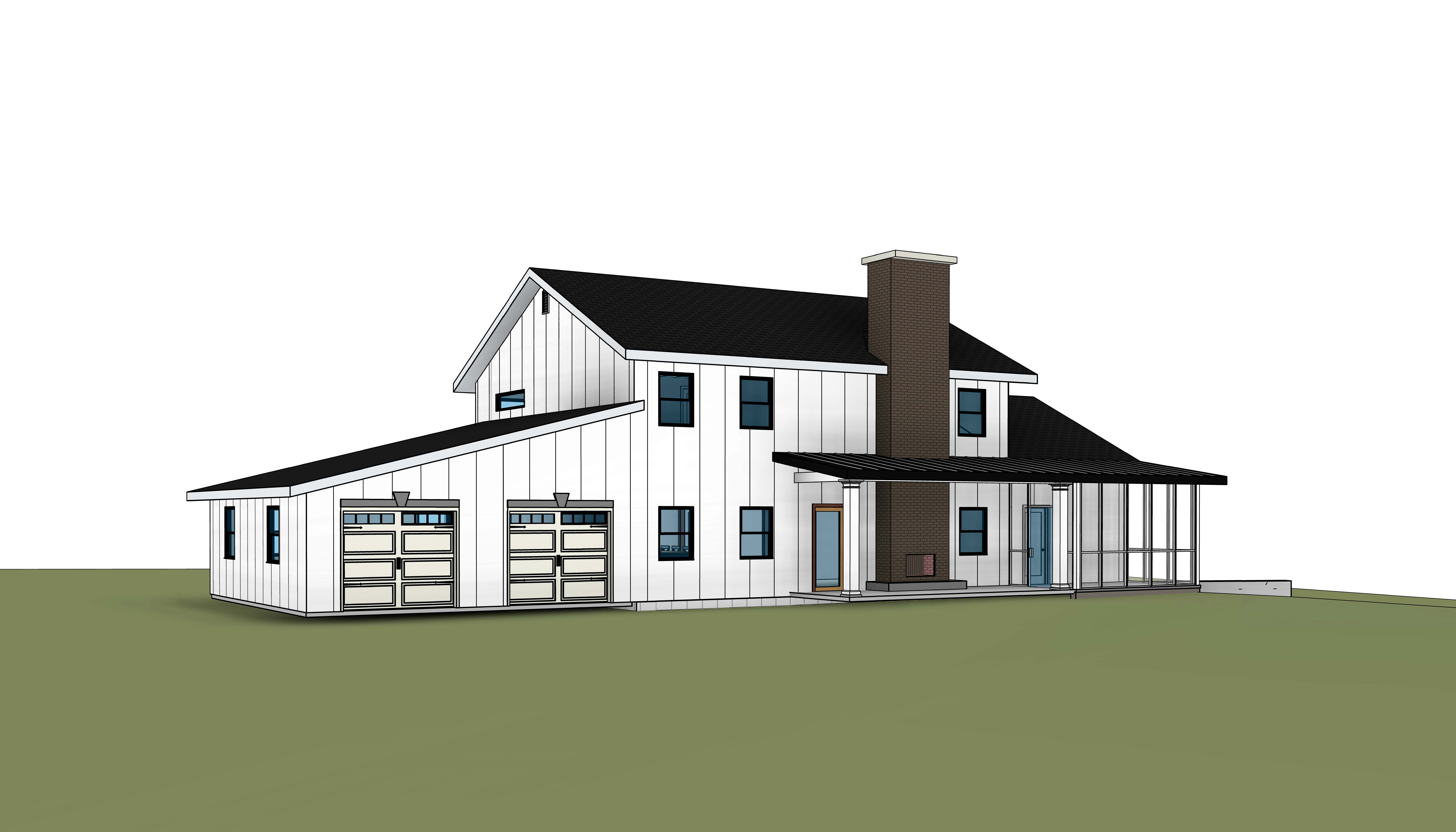 Jasper Farmhouse rear elevation